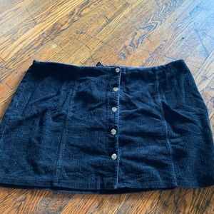 Black Corduroy Skirt